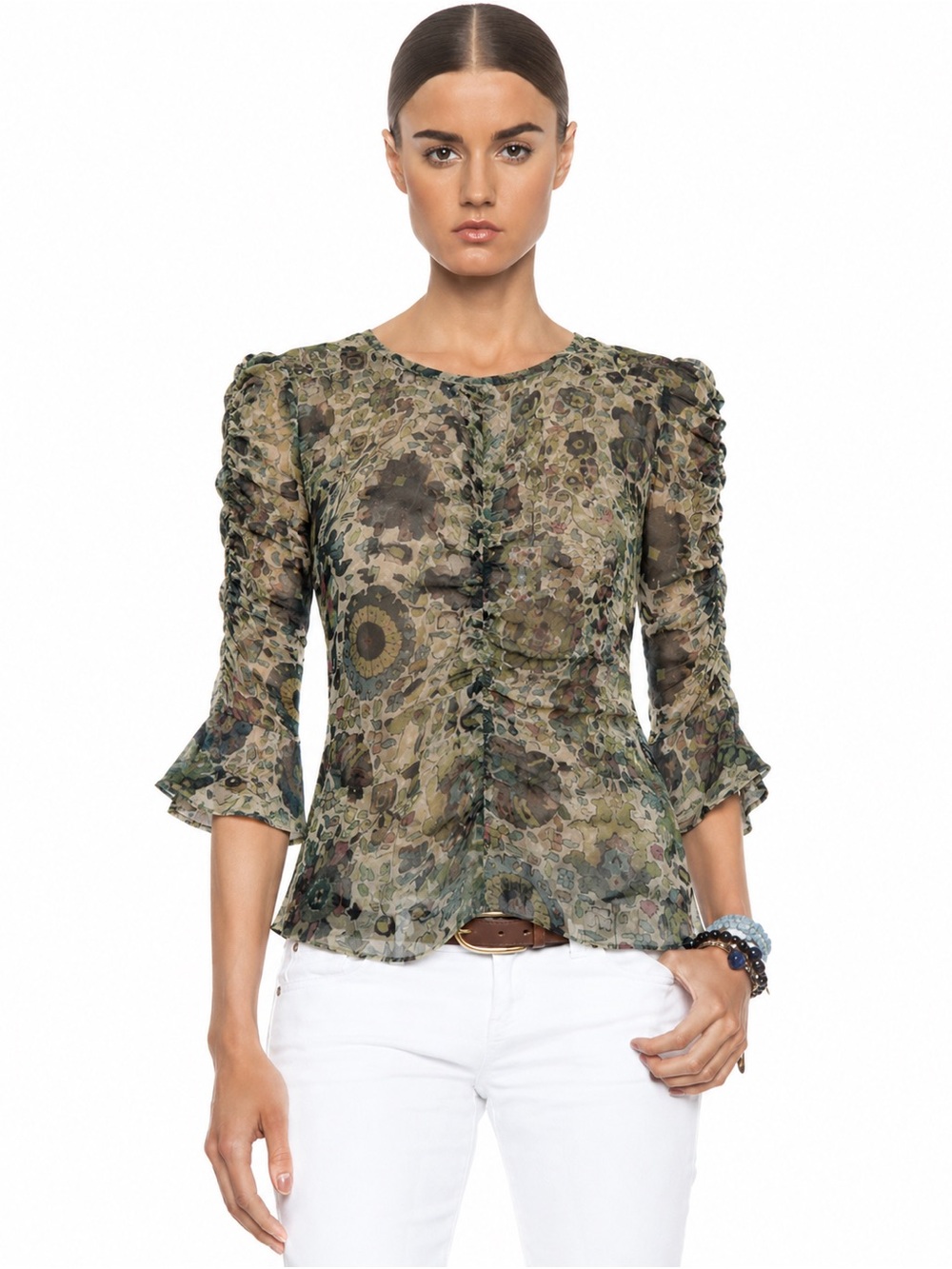 ISABEL MARANT Silk Blouse Floral Sz XS S